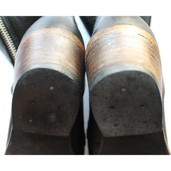 John Fluevog Ruth Skin Spiral-Zip Leather Boot / Size 7.5 / Black - Picture 11 of 13